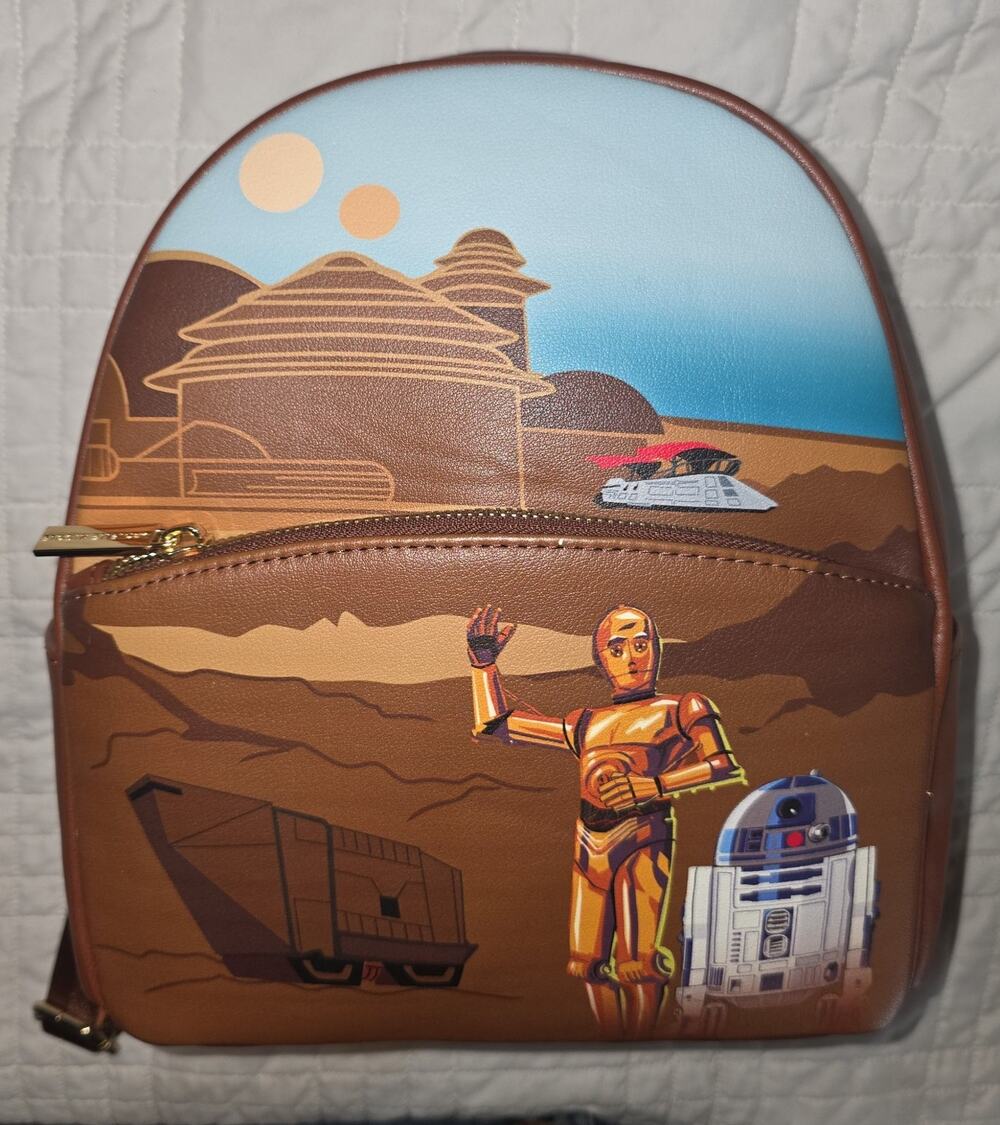 Danielle Nicole Disney star wars cp3o and r2d2 mini backpack bookbag purse bag!